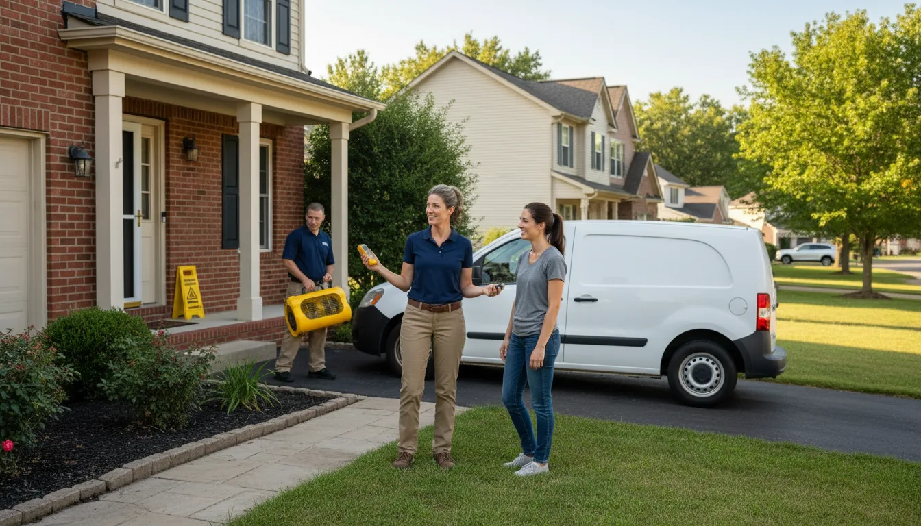 Residential water damage restoration in Perryville, AR
